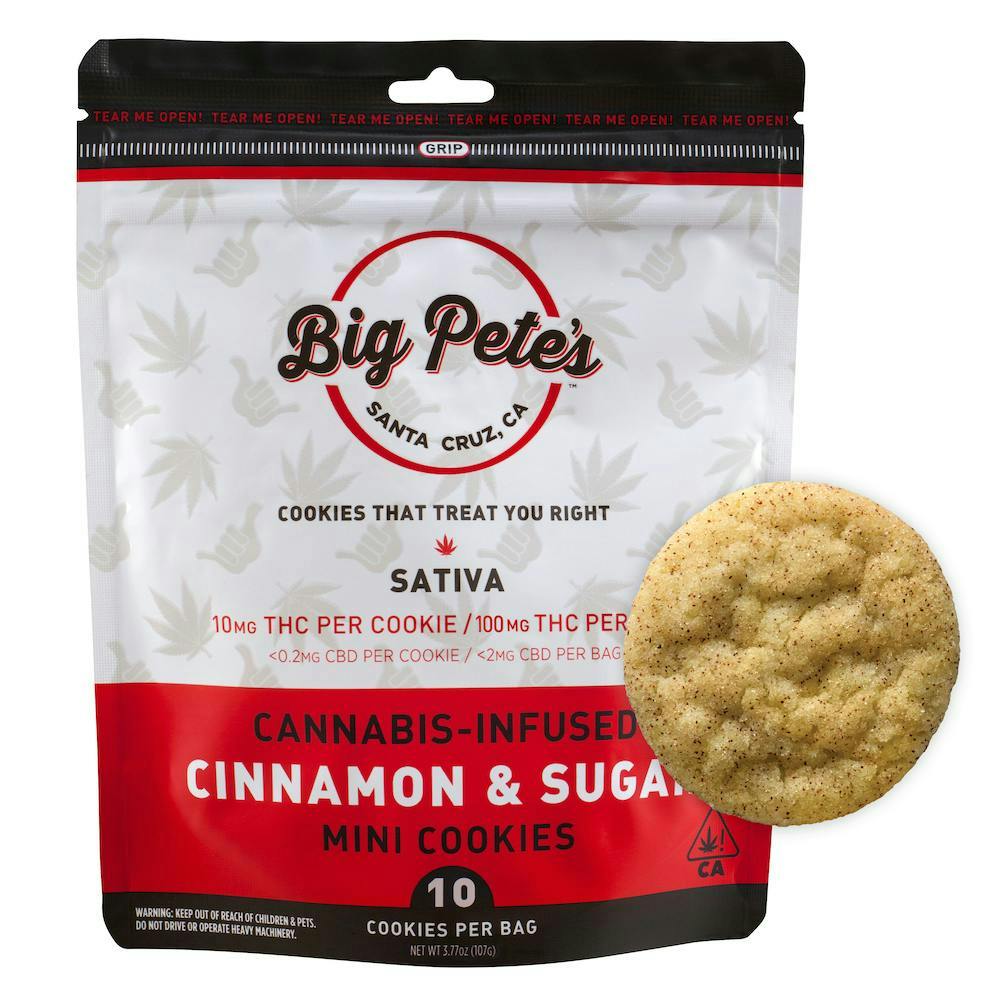 Photograph of product: Big Pete's - Cinnamon & Sugar Cookies (S) 10pk - 100mg