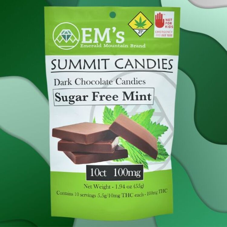 Photograph of product: 10pk Sugar Free Dark Mint Chocolate em