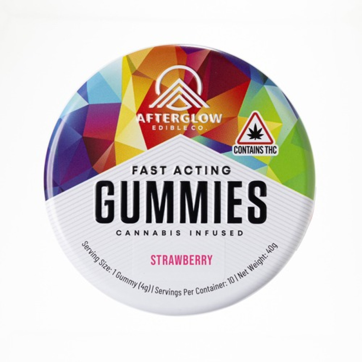 Photograph of product: Afterglow - Strawberry Fast Acting Nano Gummies - 200mg