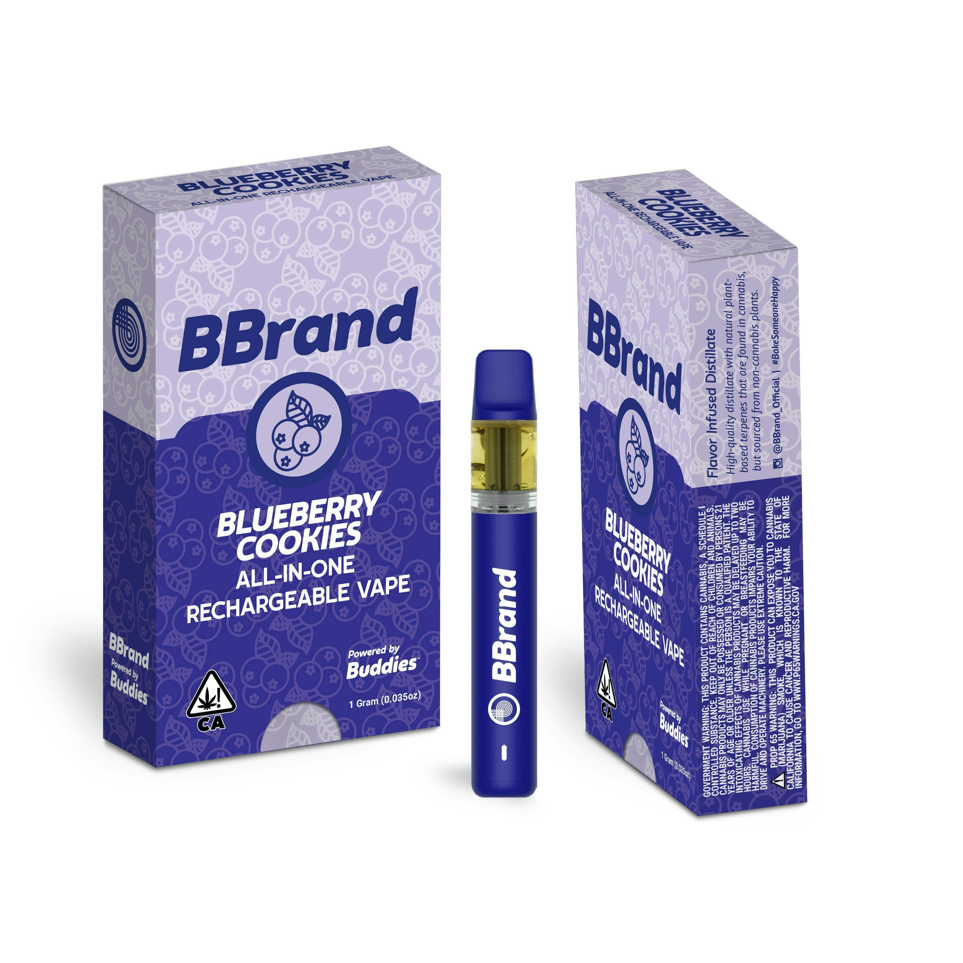 Photograph of Product: BBrand | Distillate AIO | Blueberry Muffin