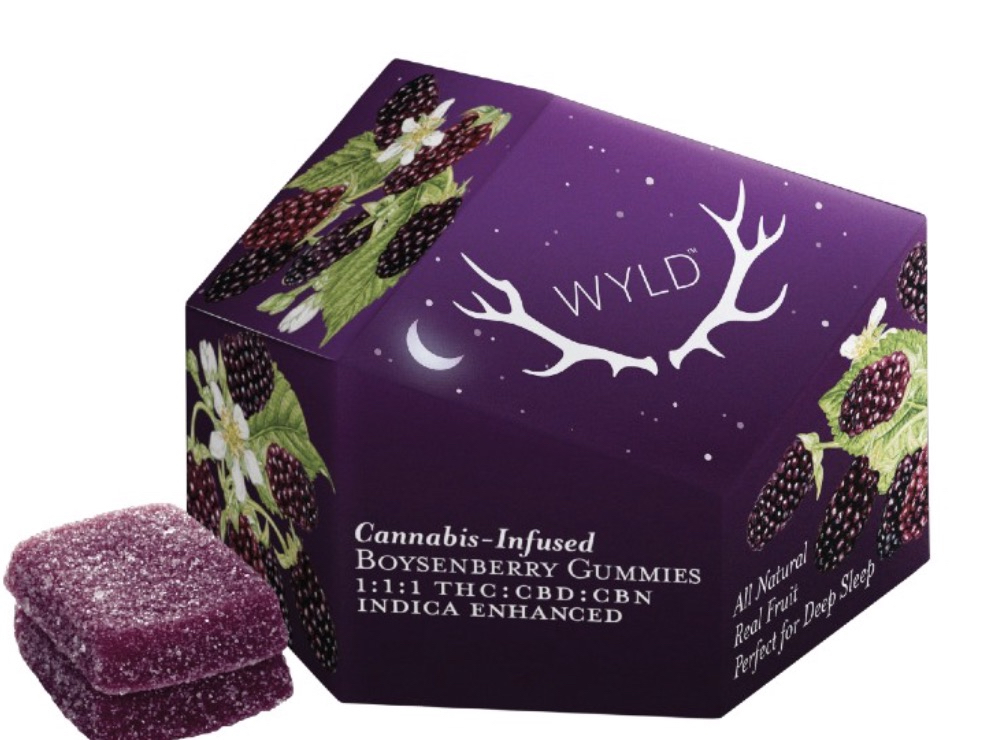 Photograph of product: Wyld | Boysenberry 1:1:1 TH-oui:CBD:CBN + Oui'd Enhanced Gummies | | 100:100:100mg