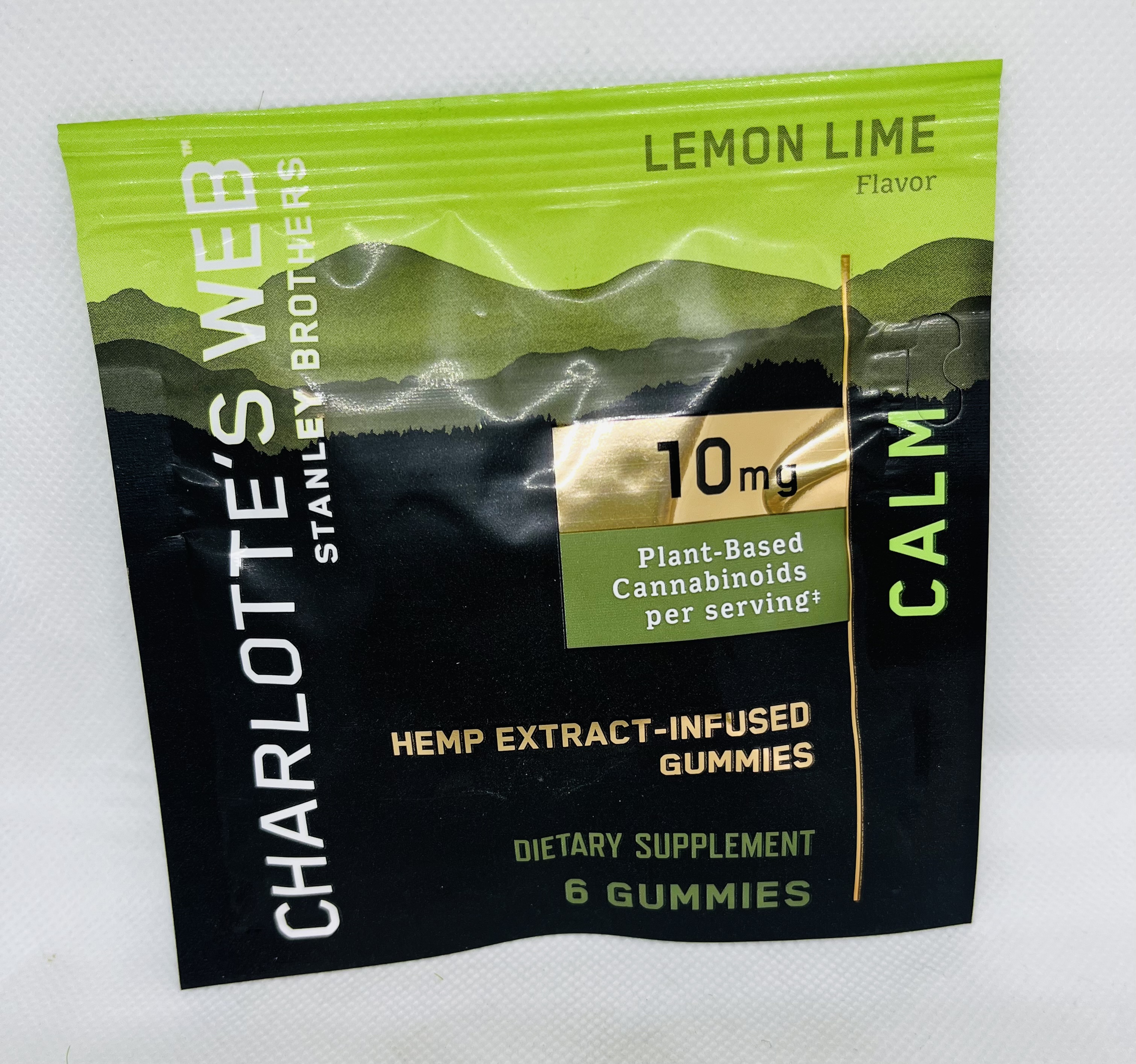 Photograph of product: Lemon Lime Calm (60mg) CBD Gummies 6pk by Charlotte's Web