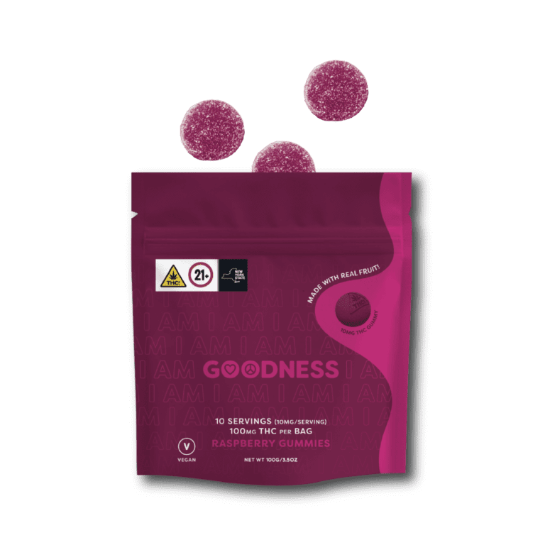 Photograph of product: Raspberry Gummies | 10 Pack | 100mg