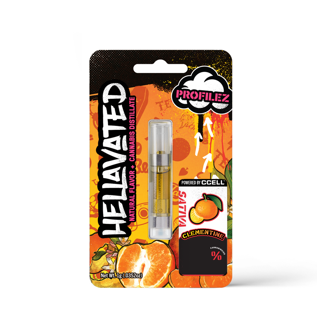 Photograph of product: Hellavated Profilez 1g Cart | Clementine