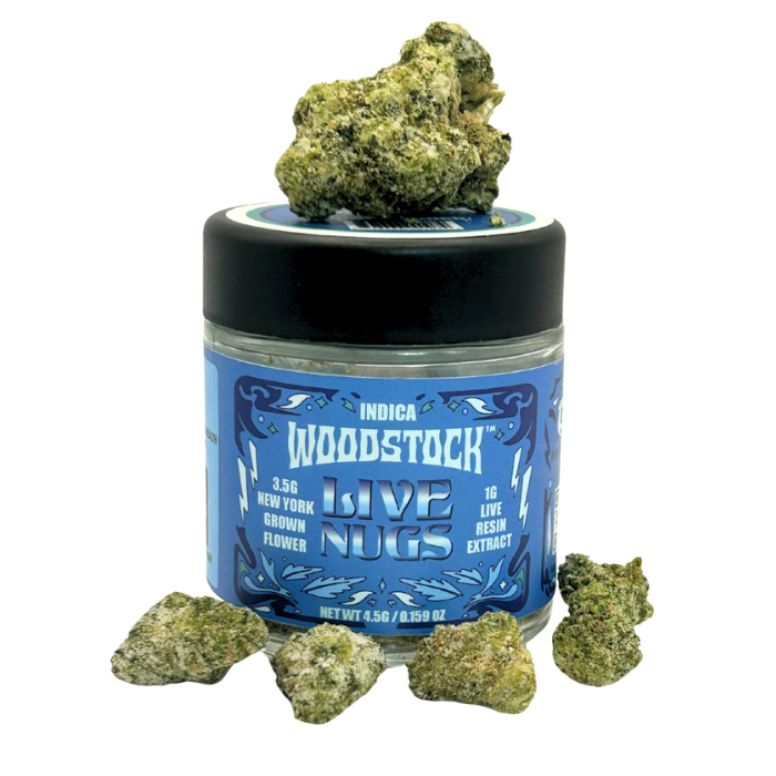 Photograph of product: Woodstock | Purple Sunset x Purple Punch | Live Nugs | 4.5g