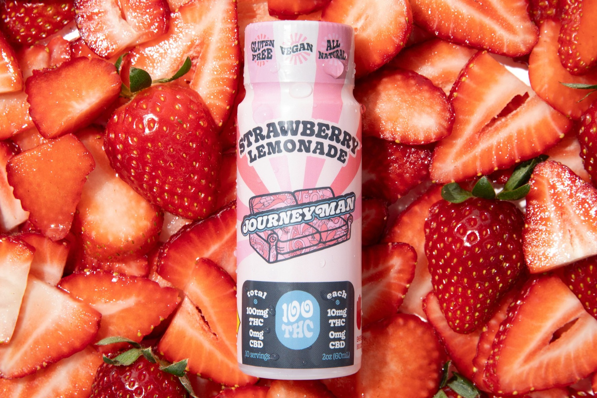Photograph of product: Strawberry Lemonade (100mg TH-oui) [2oz] (DOH)