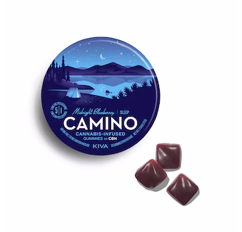 Photograph of product: Midnight Blueberry | Camino | Gummies | TH-oui:CBN - 5:1 | 20 Pack (5mg)