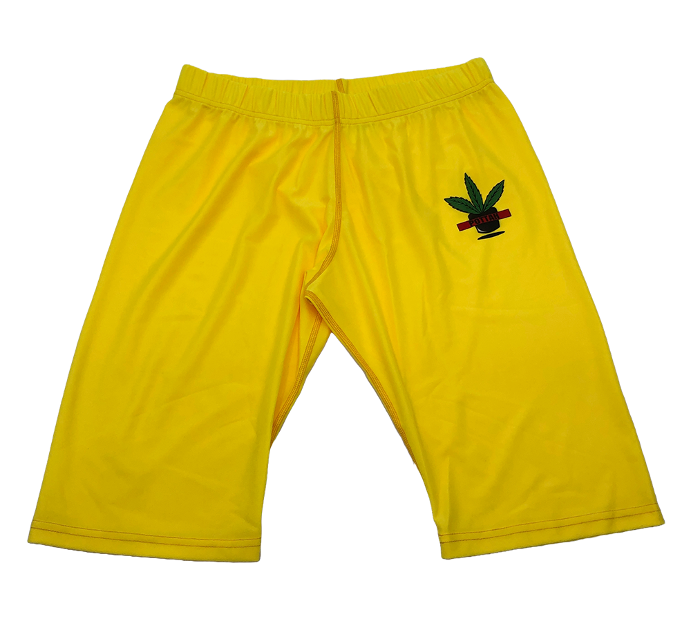 Photograph of product: Pottah Yellow Biker Shorts - XL