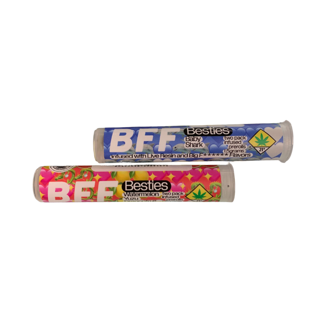 Photograph of product: BFF Baby Shark LR Infused Pre-Roll Oui'd 2 x .5g