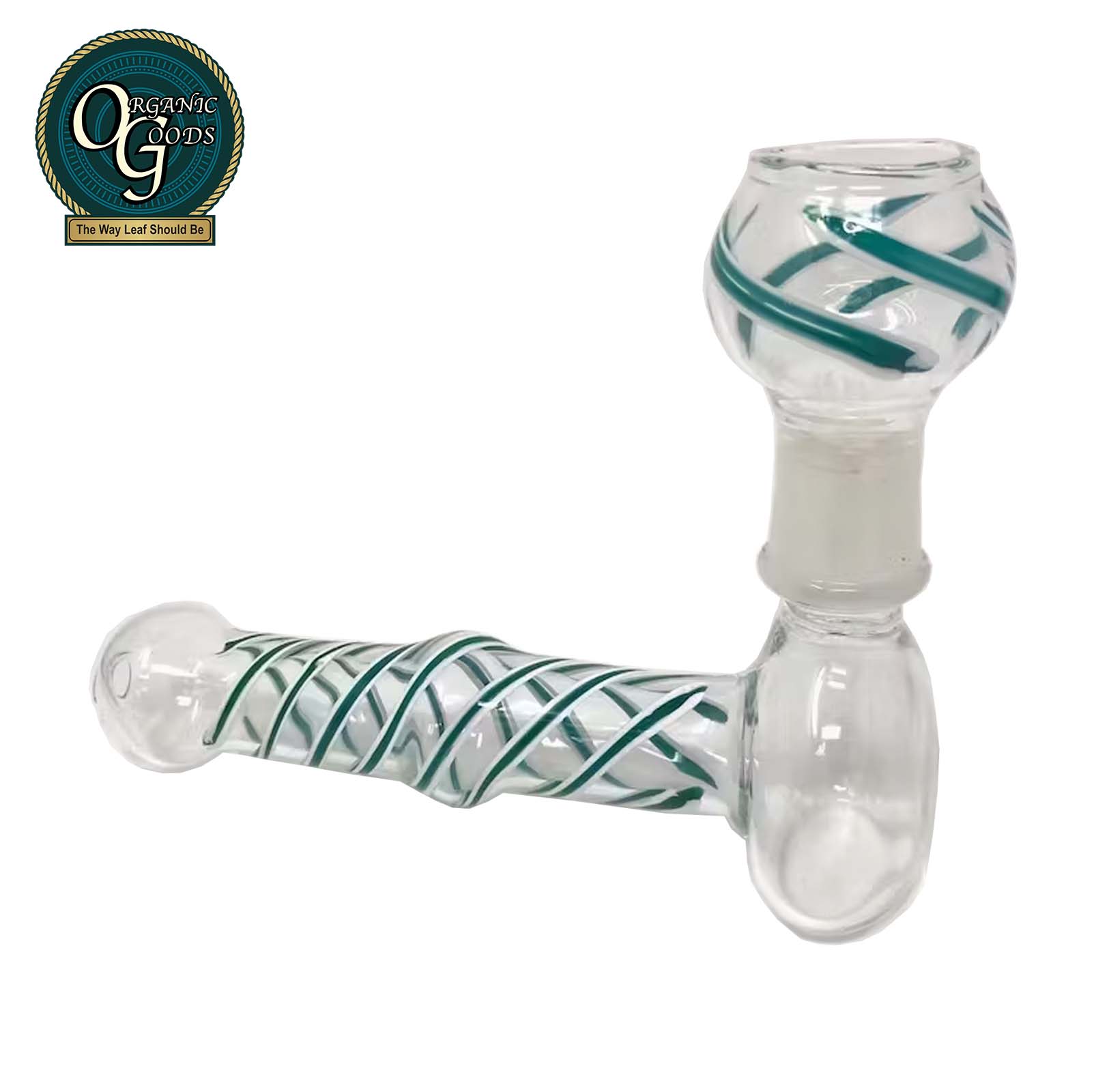 Photograph of product: Blue & Clear Glass Dab Rig Hand Pipe