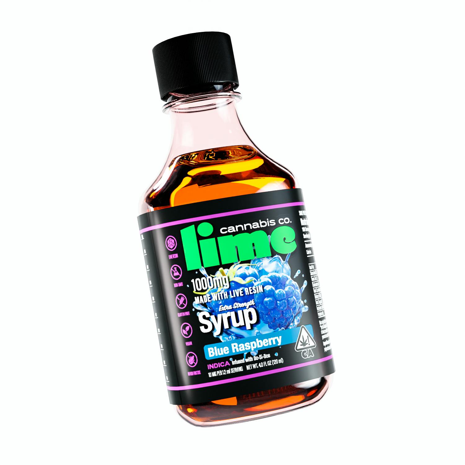 Photograph of product: Lime Syrup Blue Raspberry 1000mg