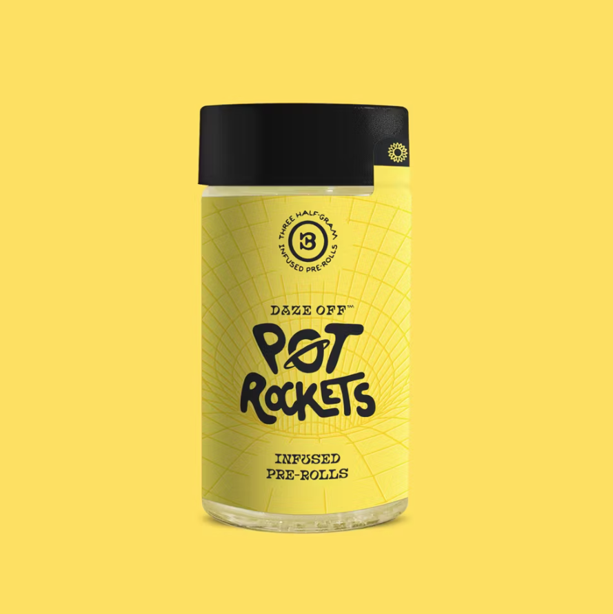 Photograph of product: Pre-Roll Infused Pot Rockets Boss Level [3pk] | 1.5g