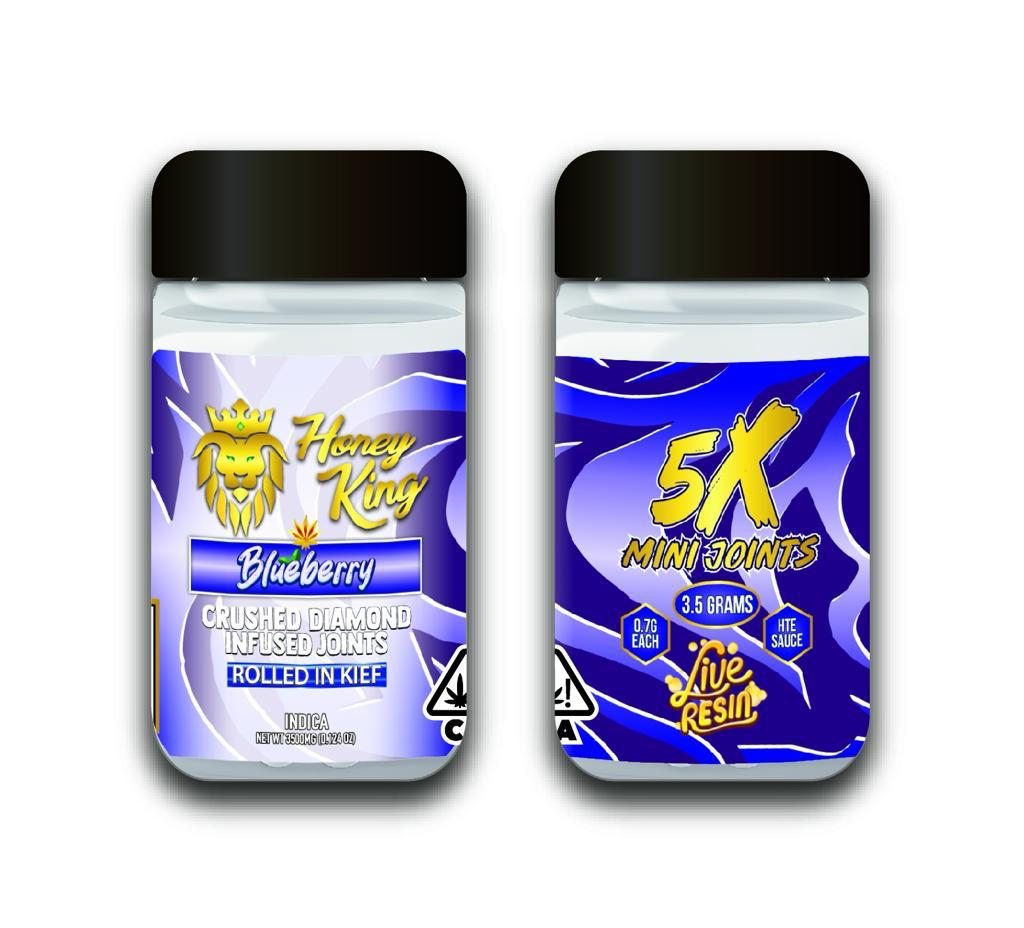 Photograph of product: HONEY KING 7X LIVE RESIN ROYAL MINIS - BLUEBERRY