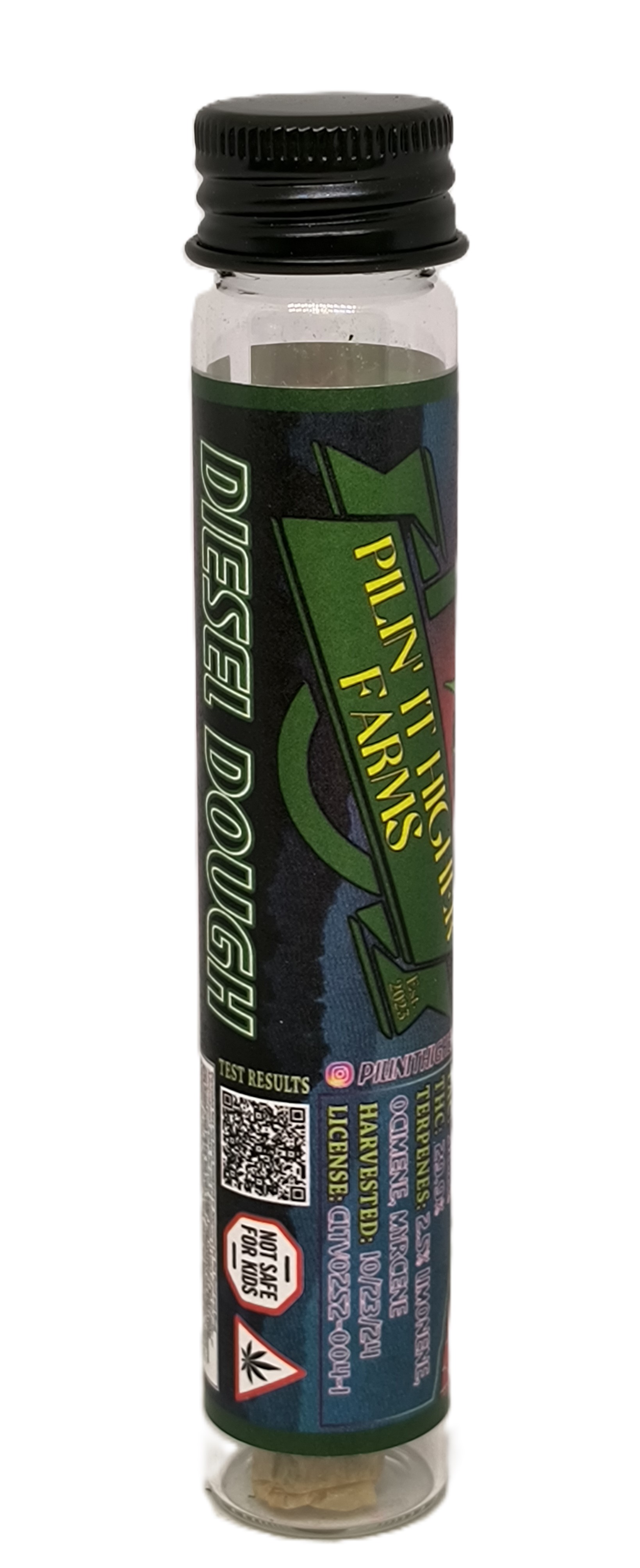 Photograph of Product: Diesel Dough Pre-Roll | Pilin it Higher Farms