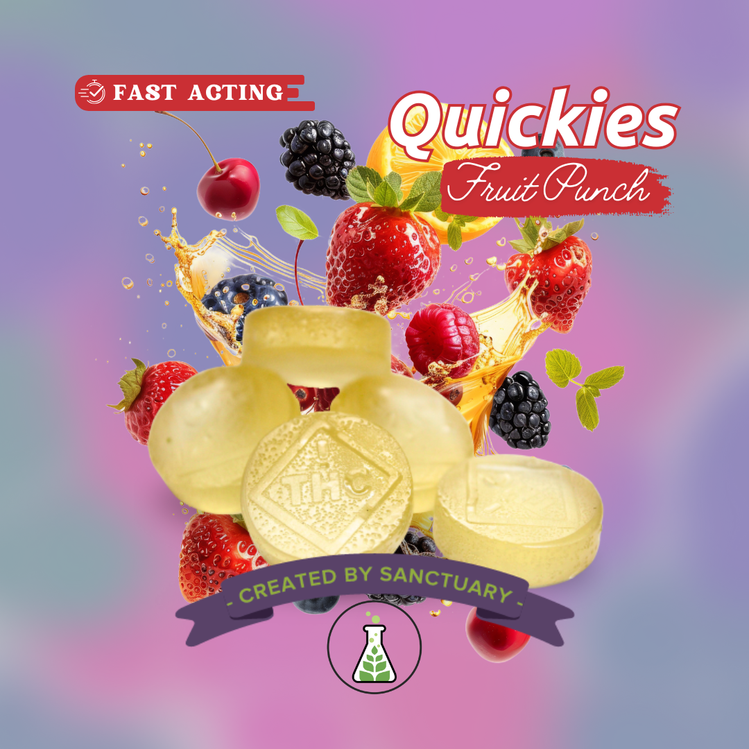Photograph of product: Quickies Full Spectrum Frt. Pch. Soft Chew 60mg 6pk