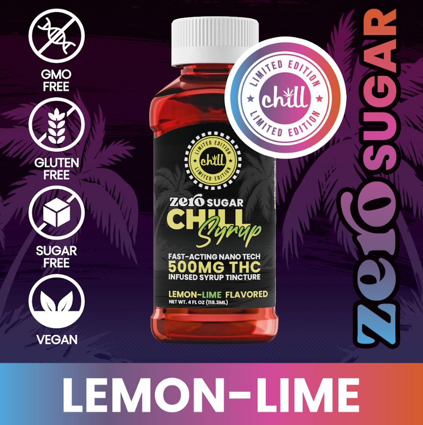 Photograph of product: Chill Lemon Lime Syrup 500mg *Sugar Free*