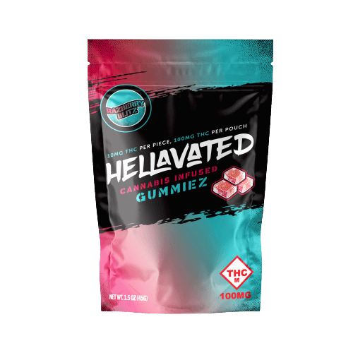 Photograph of product: Razberry Blitz 10mg Gummiez (Oui'd) - 100mg