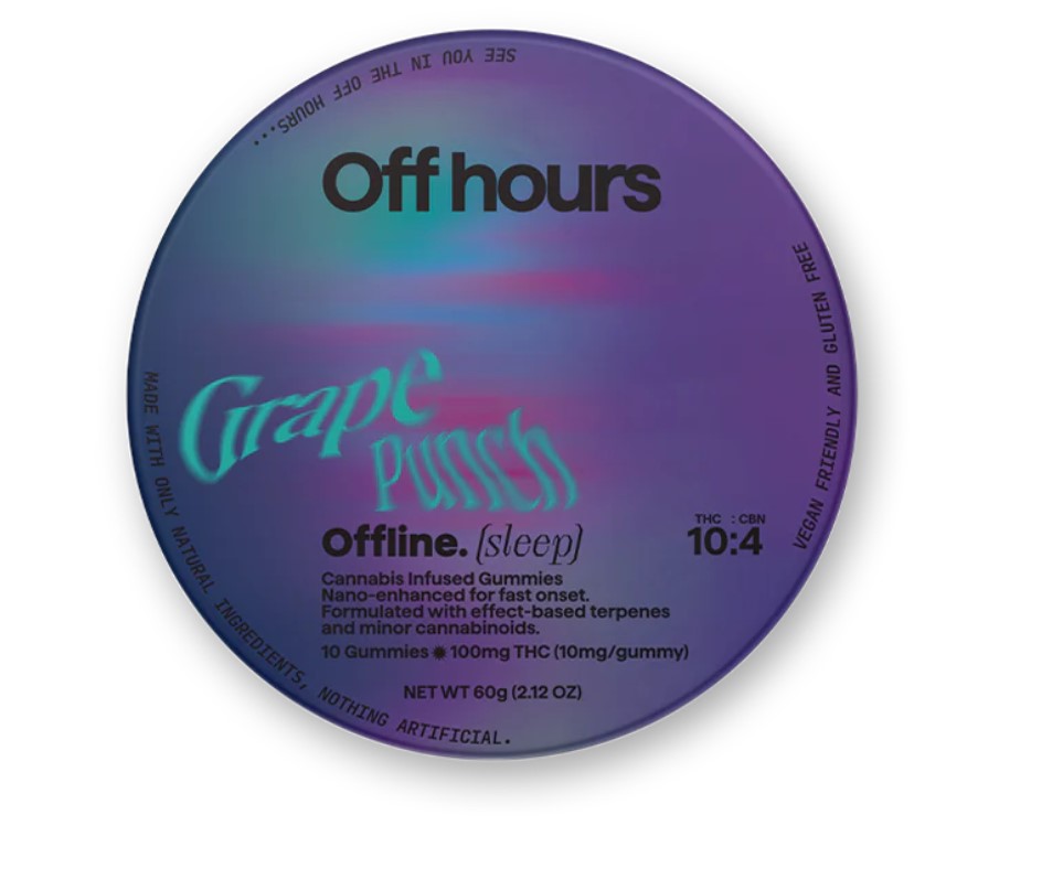 Photograph of product: Grape Punch  | Offline Gummies | 10pk | 100mg