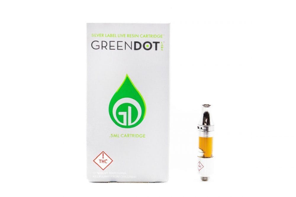 Photograph of product: Green Dot Cartridge Live 1000mg Power