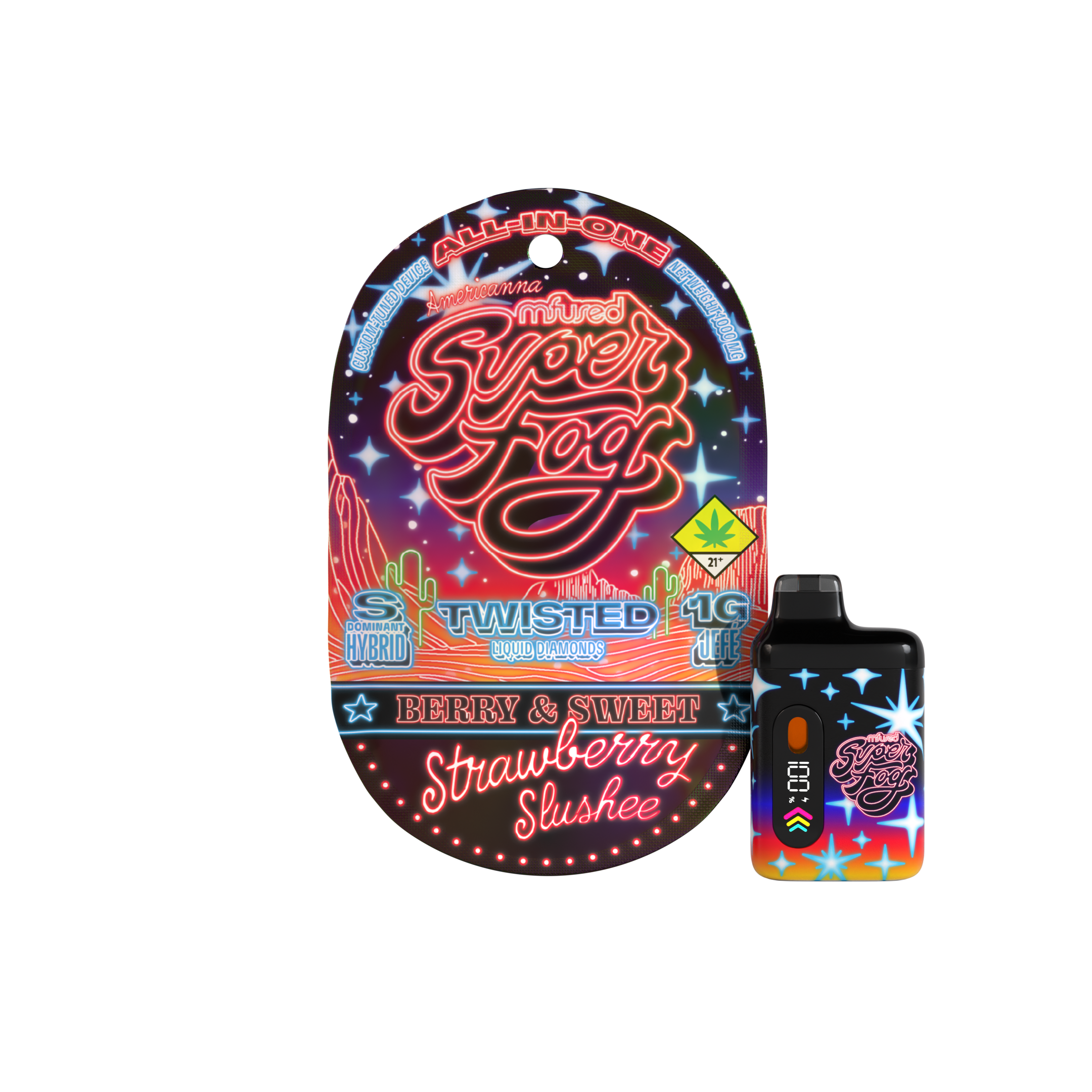 Photograph of product: TWISTED Liquid Diamonds 1g Jef - Strawberry Slushee (Americanna Limited Edition) (DOH