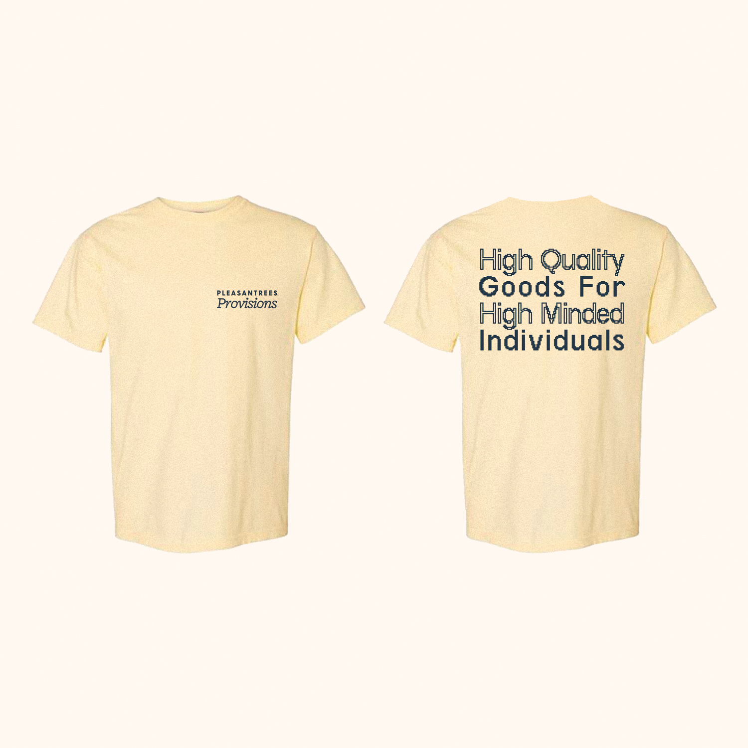 Photograph of product: Pleasantrees | Quality Goods Tee | Yellow | XXXL