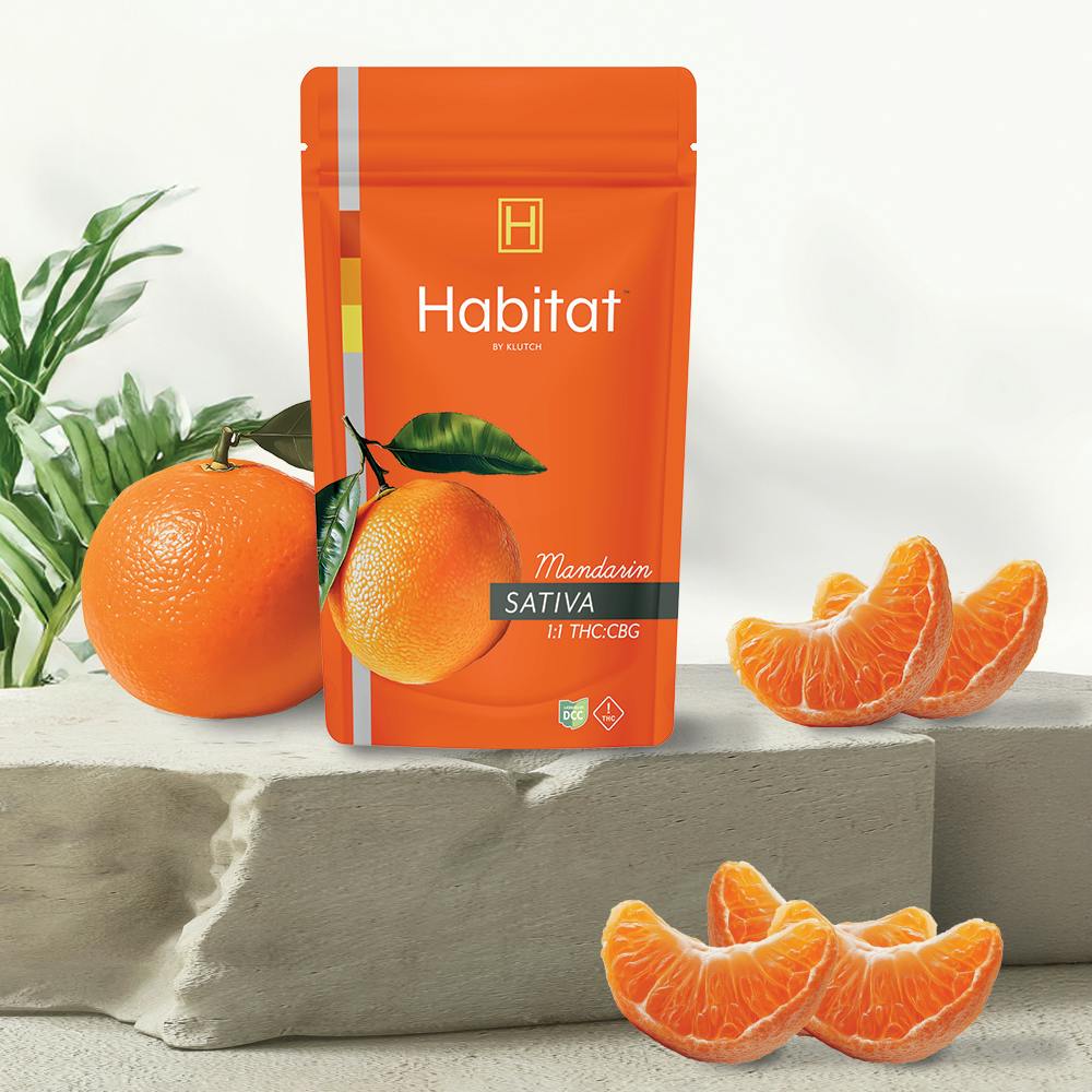 Photograph of product: | Mandarin Oui'd 1:1 CBG Go Pack Gummies | - 
