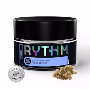 Photograph of product: Rythm | Sour Diesel Premium Popcorn Flower 14g | Oui'd