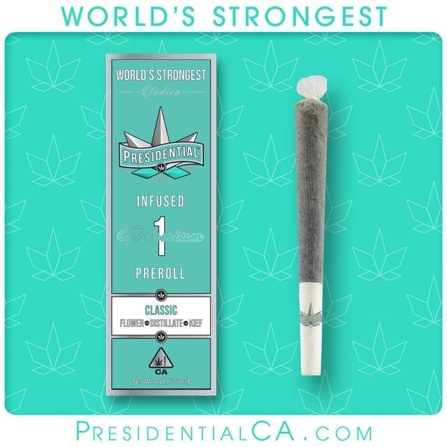 Photograph of product: Presidential  Moonrocks Pre-Roll  1g INDOOR  Classic  $21 *Tax Included