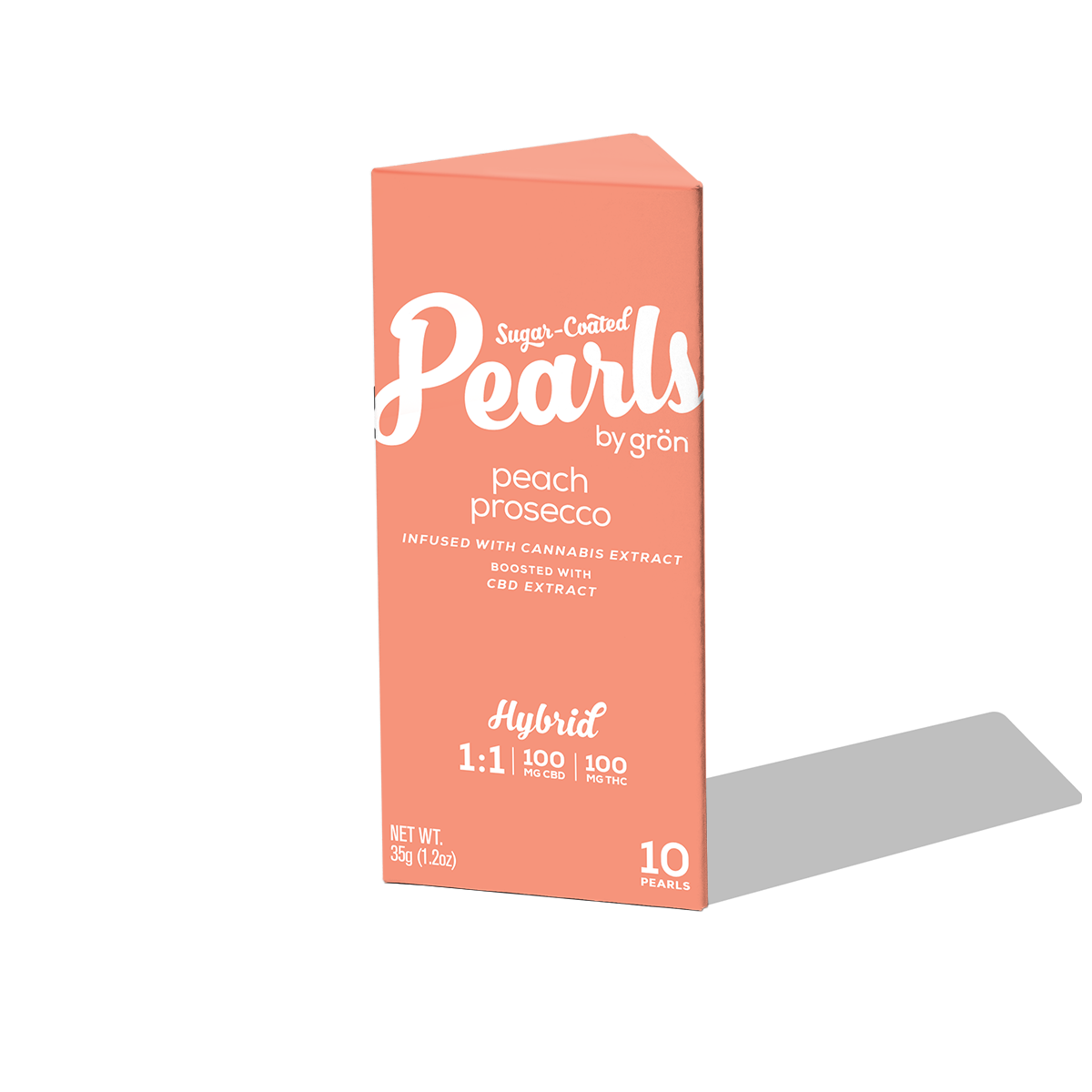 Photograph of product: 1:1 CBD/TH-oui  Peach Prosecco Pearls | 100mg