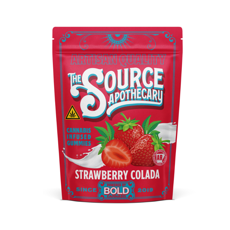 Photograph of product: The Source | Straw-Colada | Gummies | Hybrid | 100mg