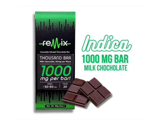 Photograph of product: Remix Milk Chocolate (I) Bar 50mg 20pc