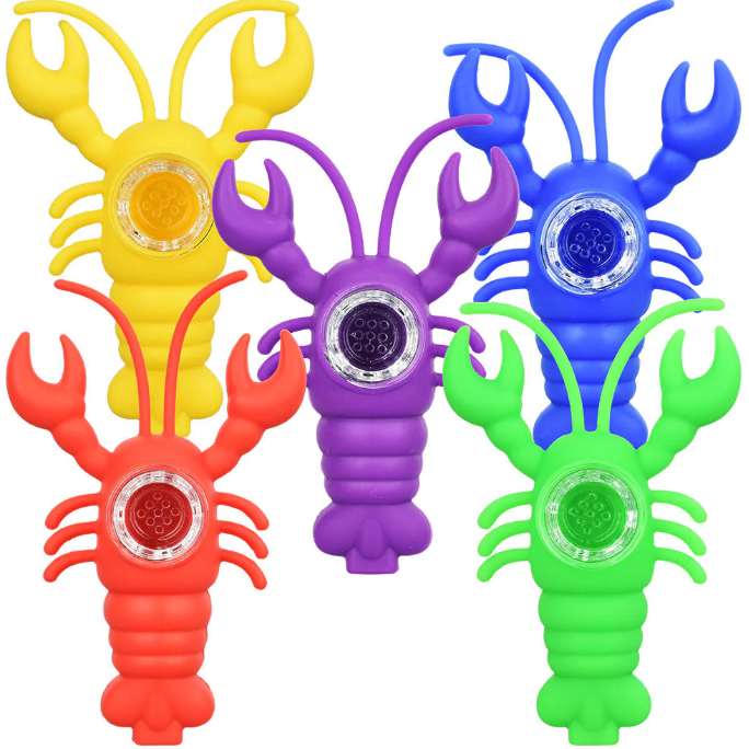 Photograph of product: Creepin Crawfish Silicone Hand Pipe 4.5"