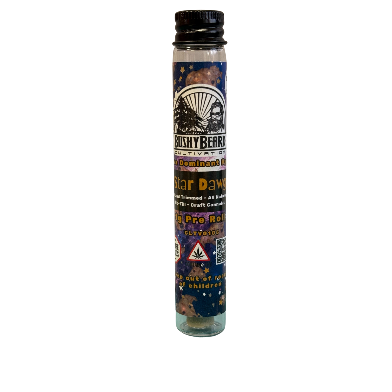Photograph of product: Star Dawg I 1g Pre-roll I Bushy Beard