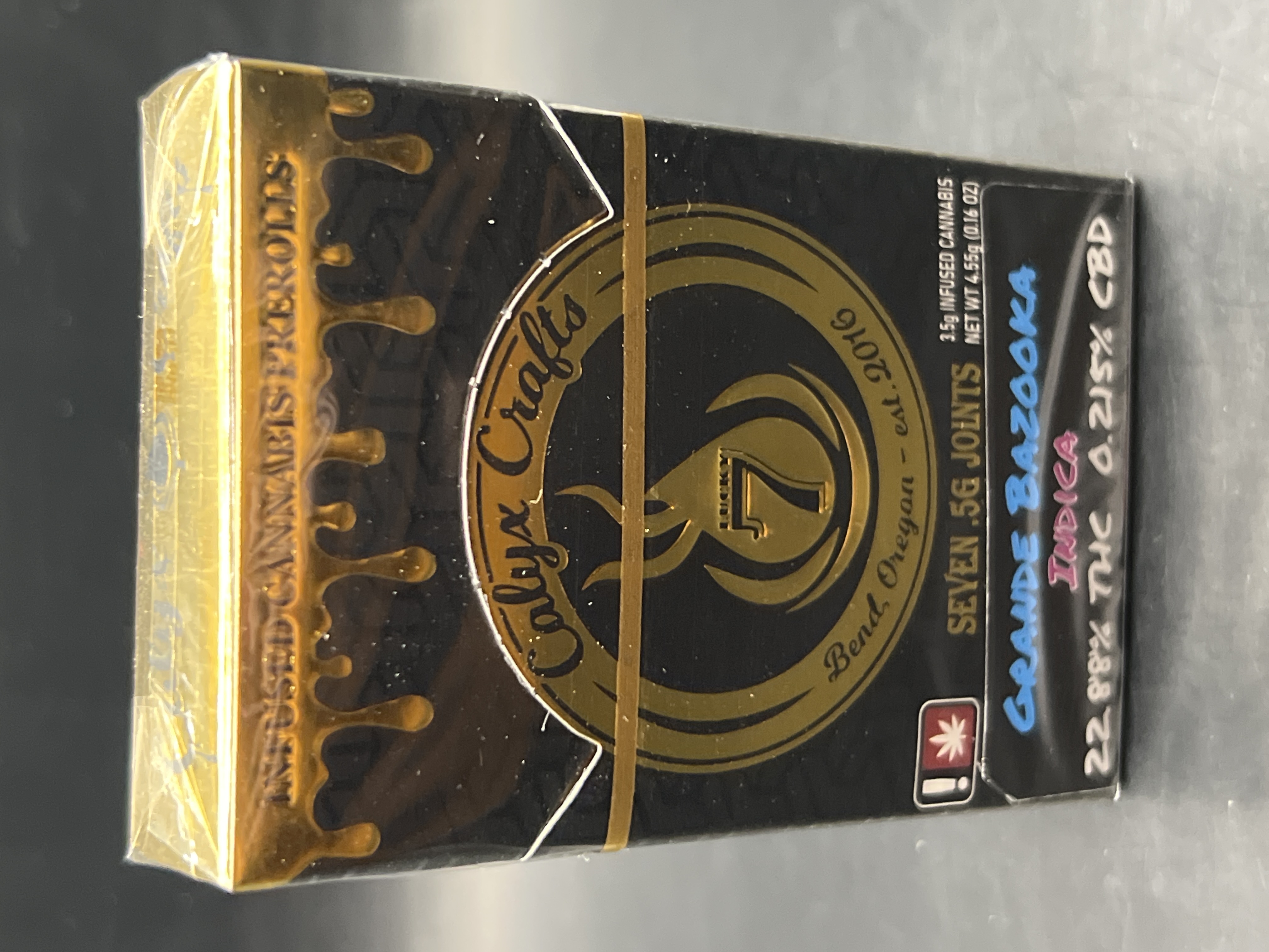 Photograph of product: Calyx Crafts 'Grande Bazooka Infused Pre-roll 7 Pack