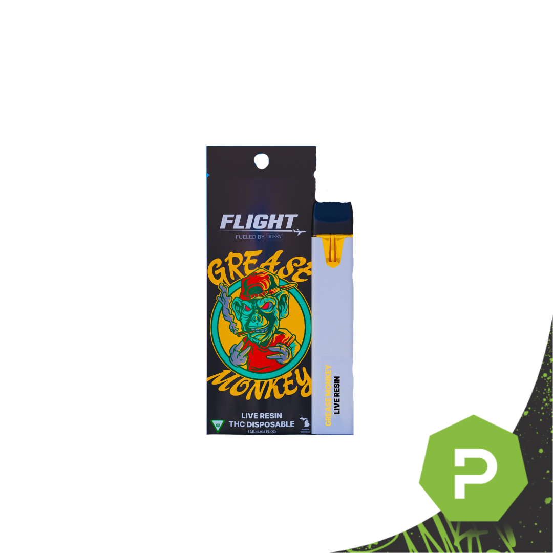 Photograph of product: Flight Live Resin Disposable | Grease Monkey