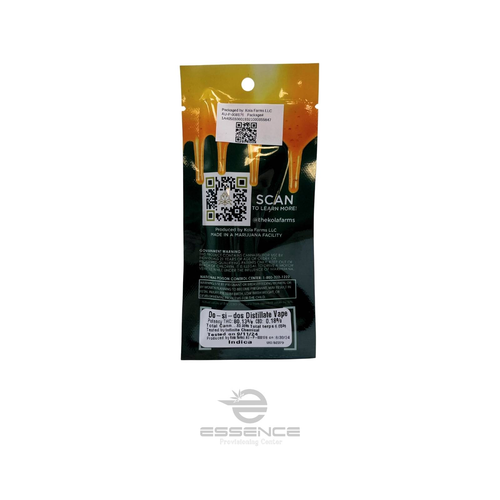 Photograph of Product: Kola - Do-Si-Do's Vape Cart - (Indica)