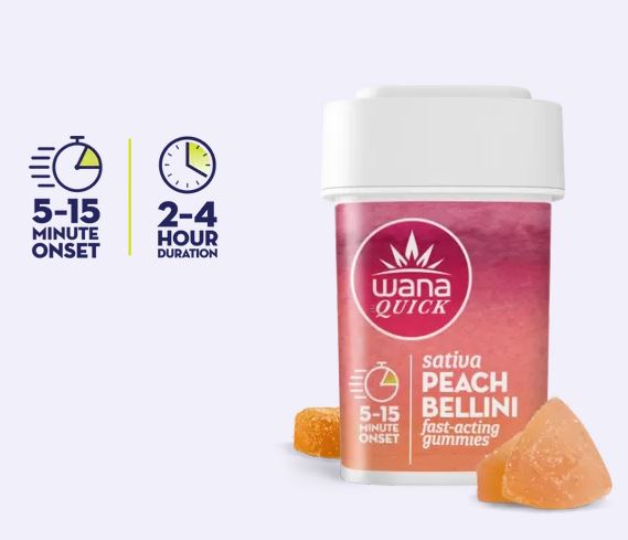 Photograph of product: Peach Bellini Quick Gummies | 100mg