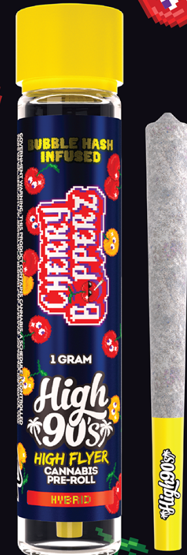 Photograph of product: High90's - Cherry Bopperz - High Flyer- Infused Preroll - - Hybrid