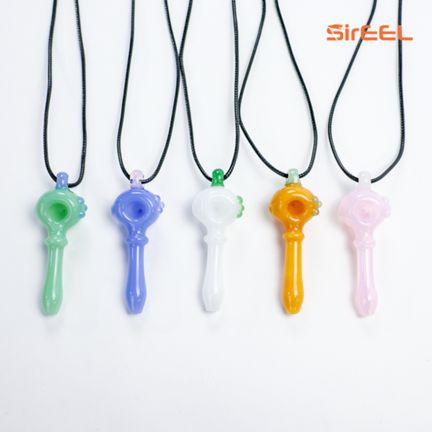 Photograph of product: SirEEL Glass Pendant Mini Pipe Necklace