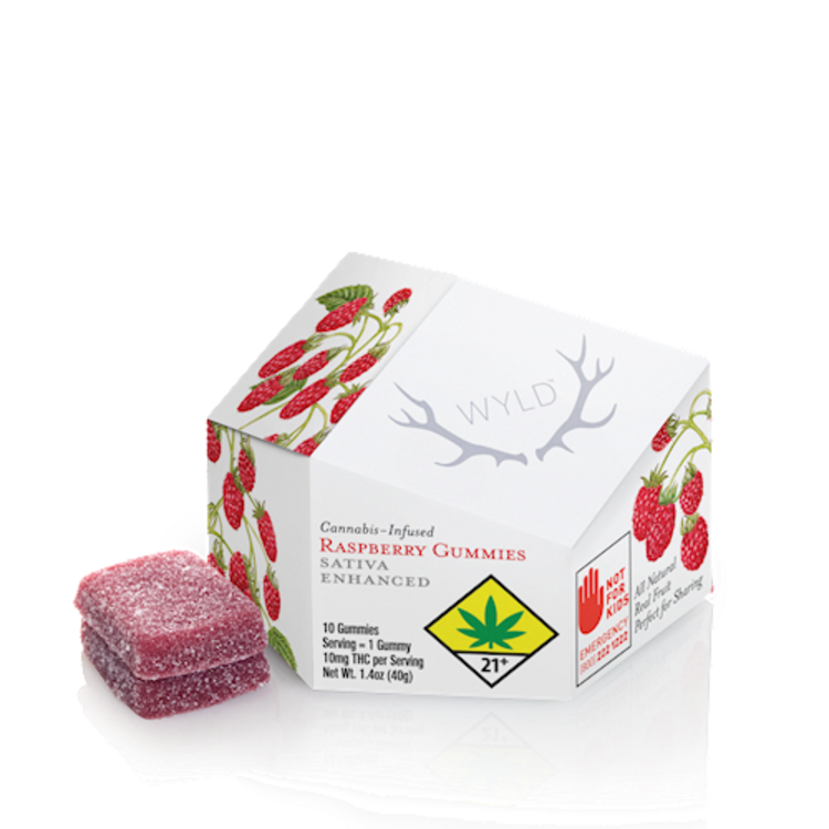 Photograph of product: Wyld - Oui'd Raspberry Gummies 10pk