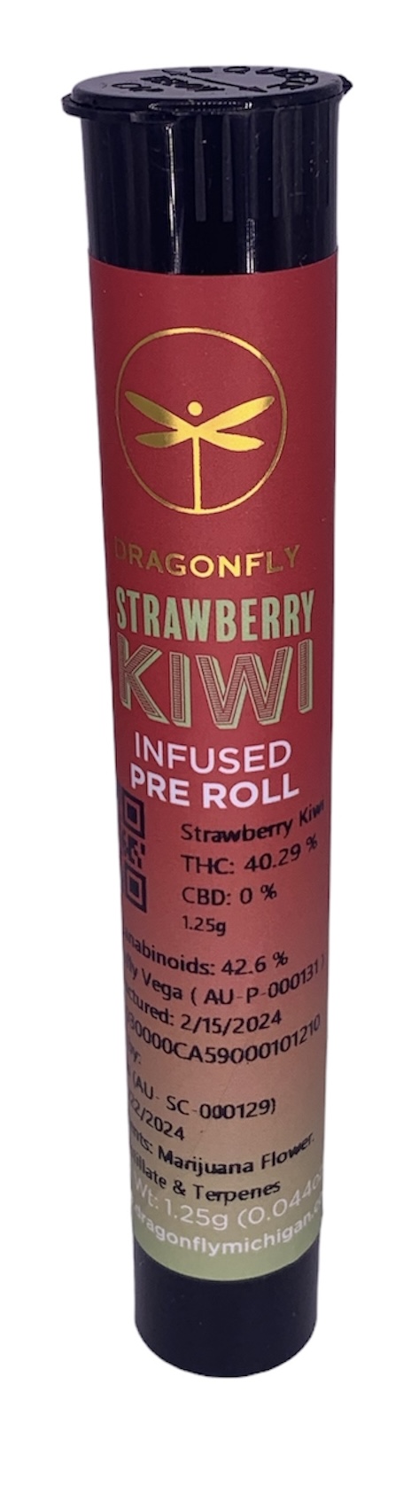 Photograph of product: Strawberry Kiwi Infused Pre Roll