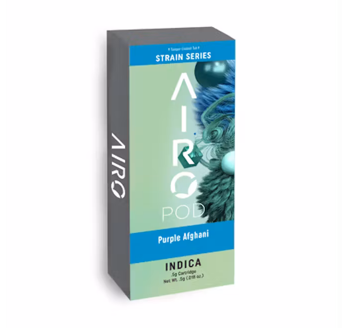 Photograph of product: AiroPod - Strain Cartridge Distillate - Purple Afghani (IH) (0.9g)