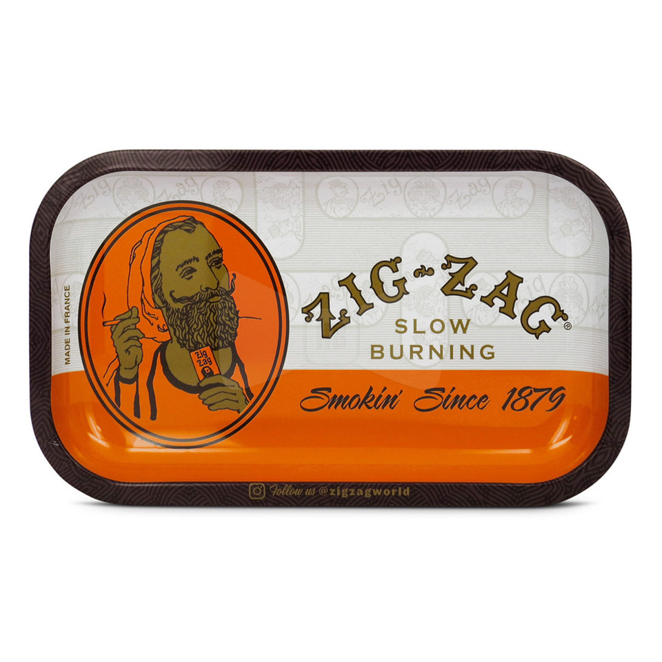 Photograph of product: Zig Zag 11" x 13.5" Large Metal Rolling Tray