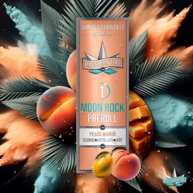 Photograph of product: PRESIDENTIAL | PEACH MANGO - 1G PREROLL