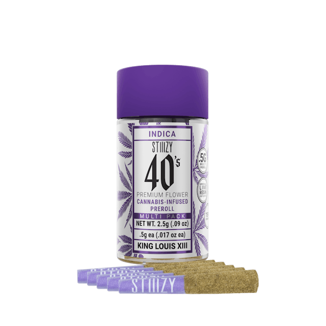 Photograph of product: King Louis XIII 40's Prerolls 5pk 2.5g - 