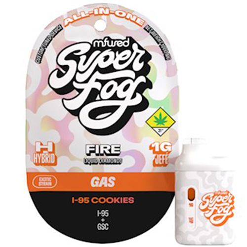 Photograph of product: Super Fog: I-95 Cookies (H) Gas - Fire Liquid Diamonds Disposable