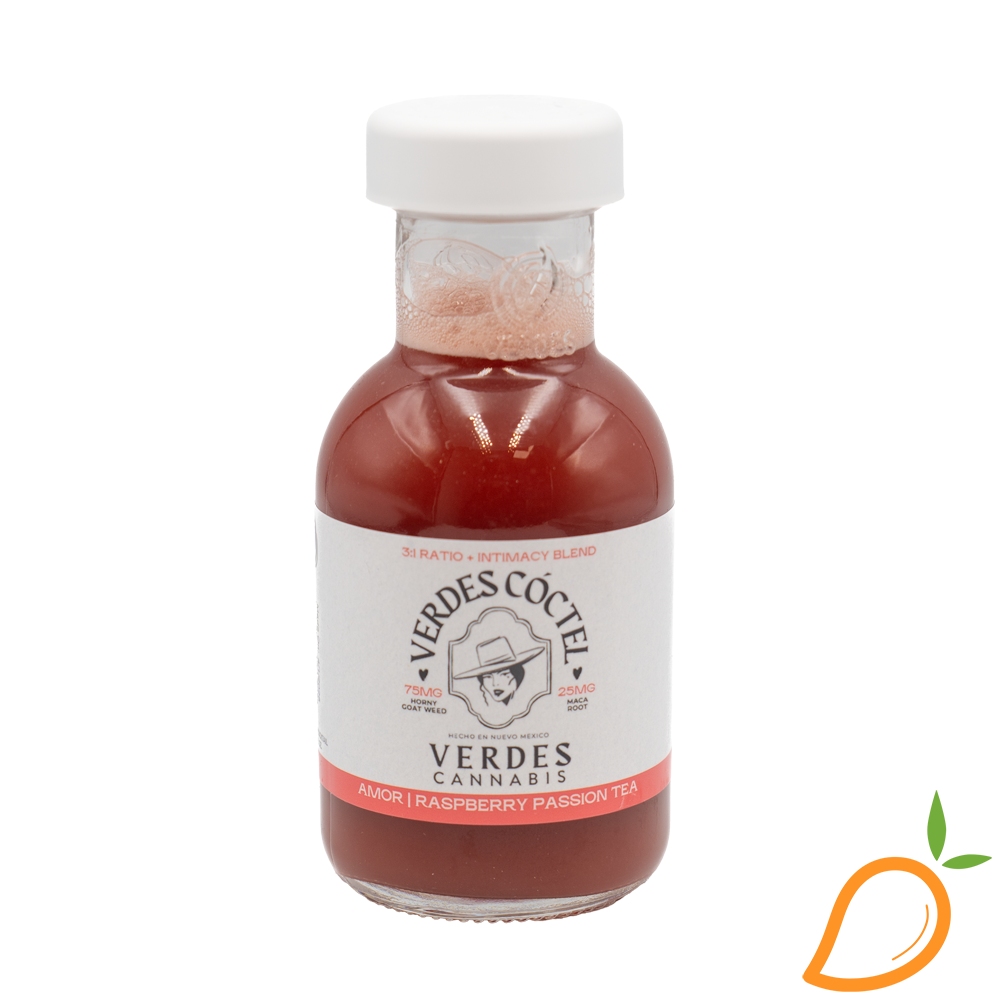 Photograph of product: 100mg 3:1 Raspberry Passion Tea Verdes Oui'd