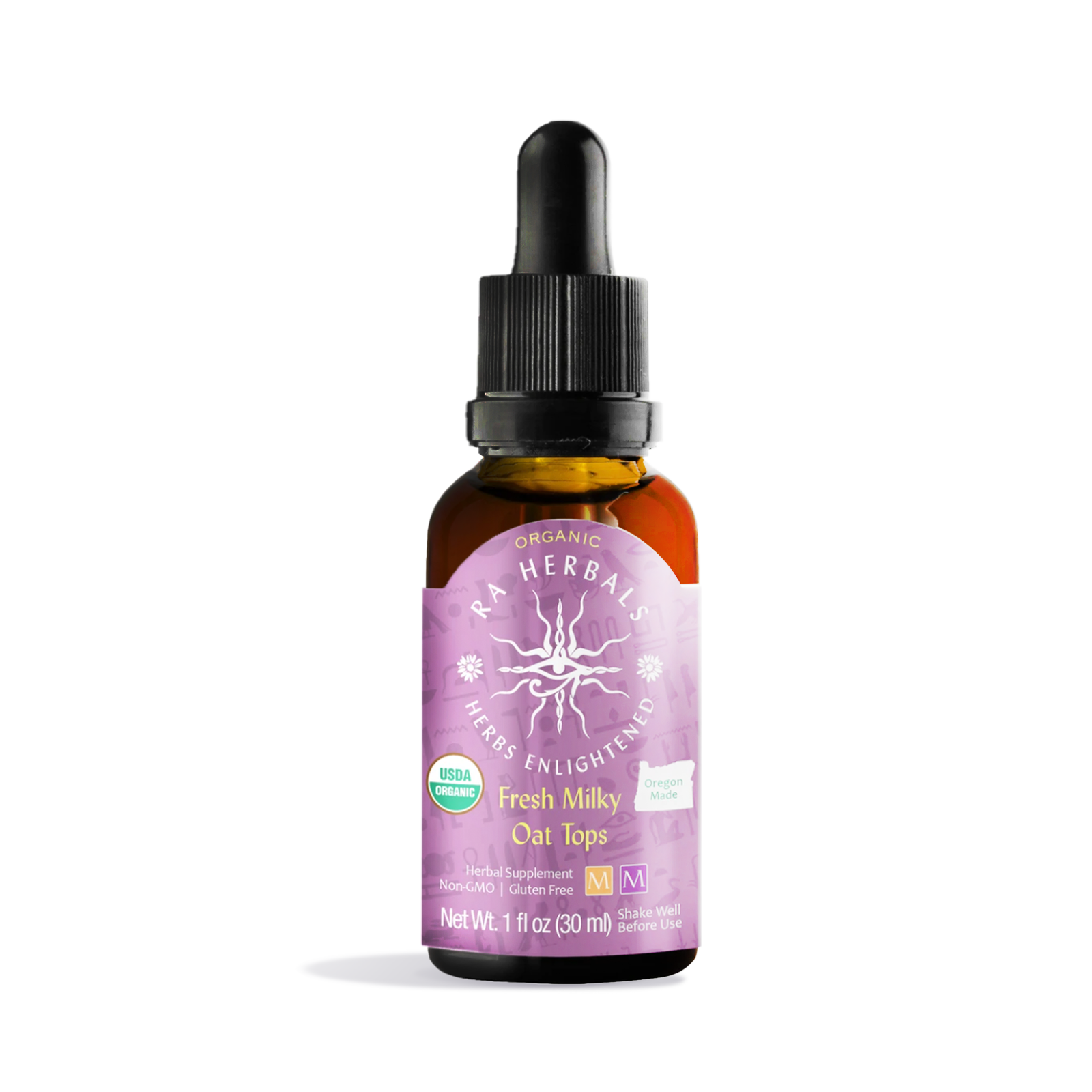 Photograph of product: Ra Herbals Certified Organic Fresh Milky Oat Tops Tincture