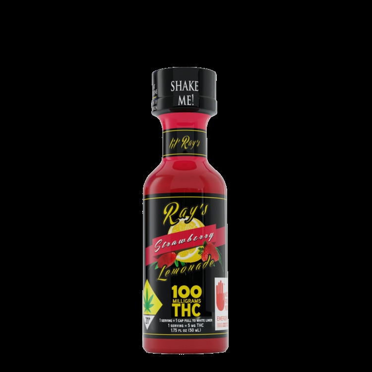 Photograph of product: Lil Ray's: Strawberry Lemonade - Beverage 100mg