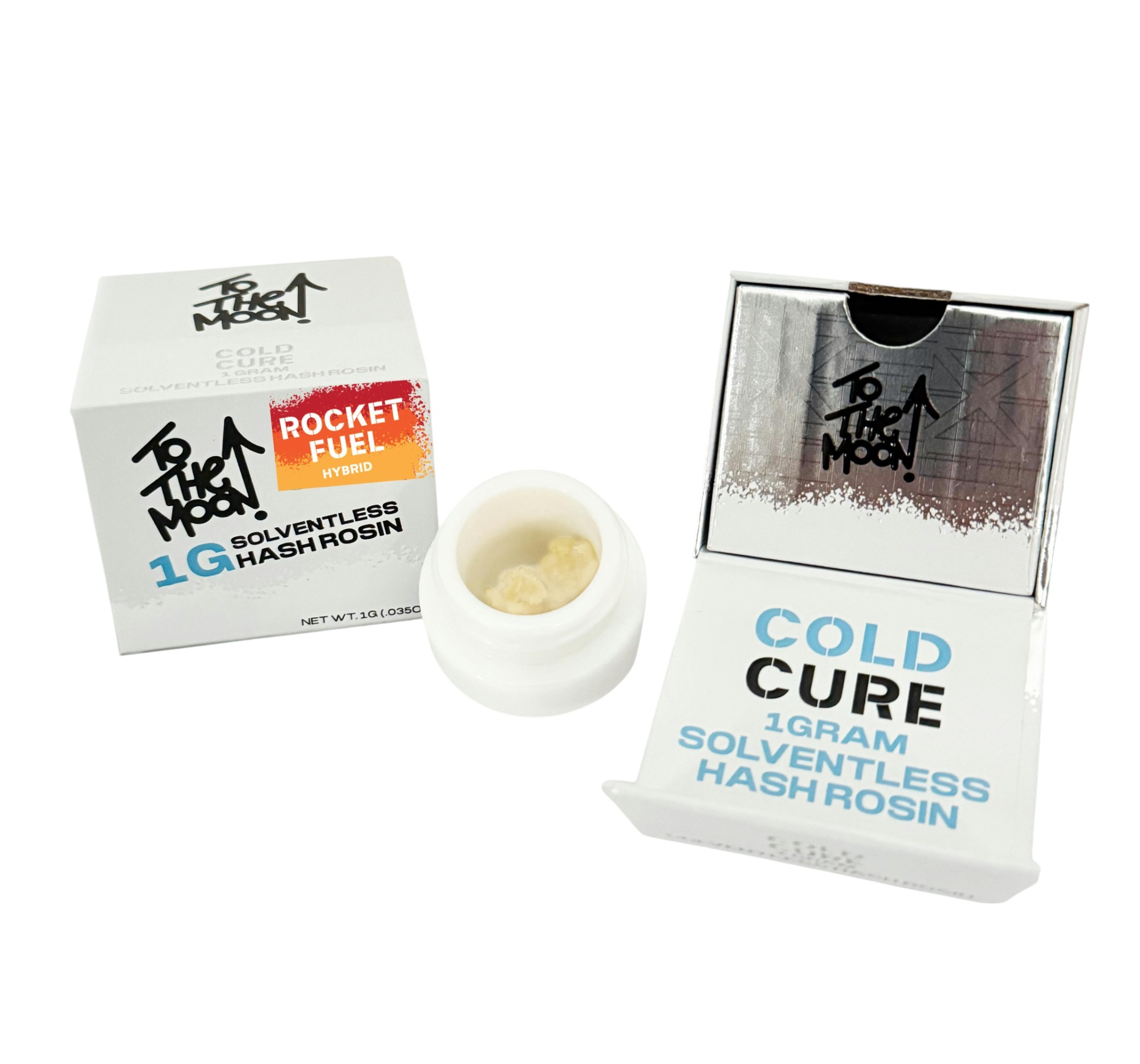 Photograph of product: To The Moon Rocket Fuel Solventless au chocolat Rosin Cold Cure